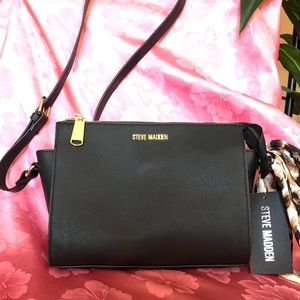 Steve Madden Black Cross-Body Purse